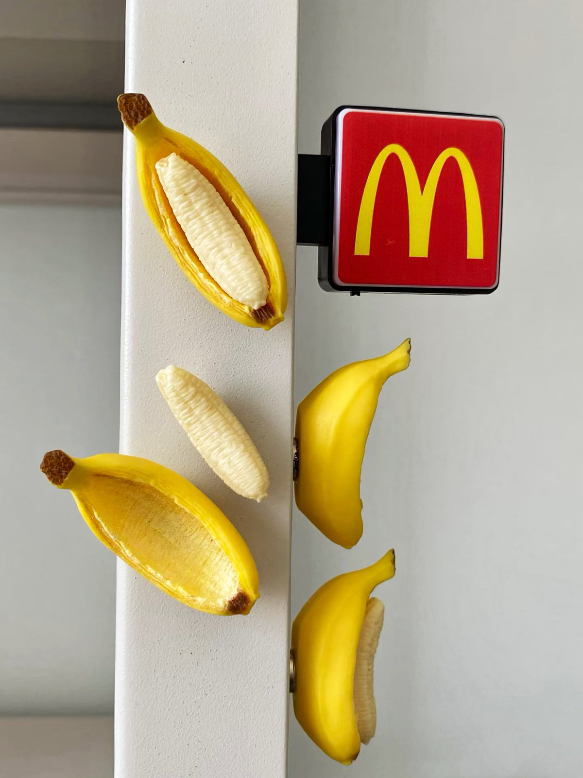 [3-Pack] Peel Me!— Banana Peel & Fruit Magnet Set – 2-Piece Realistic Fridge Magnets – Fun Stress Relief & Sensory Toy 🍌