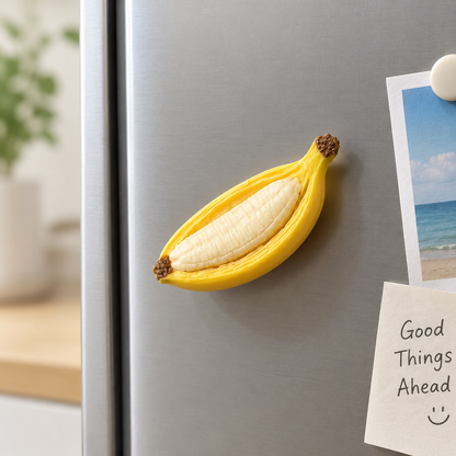 [3-Pack] Peel Me!— Banana Peel & Fruit Magnet Set – 2-Piece Realistic Fridge Magnets – Fun Stress Relief & Sensory Toy 🍌