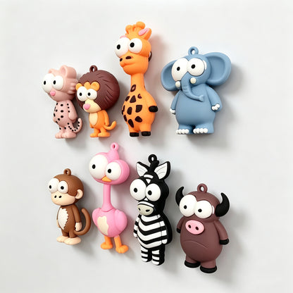 [8-Pack] Cute Cartoon Animal Fridge Magnets – Fun & Quirky Decorative Magnets, 8-Piece Set for Kitchen, Home & Office