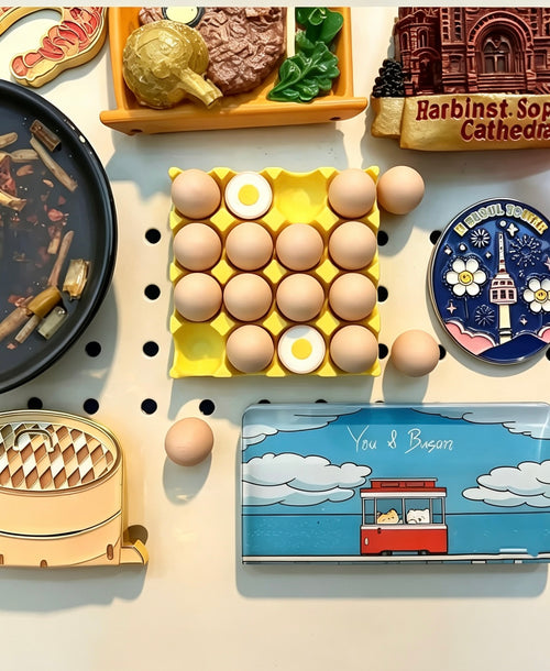 Egg Holder Refrigerator Magnet Sticker, Self-Adhesive Magnetic Photo Memo Paper, Perfect for Instant Photos and Notes, Convenient Kitchen Accessory, Photo Magnets, Fridge Magnet, Magnetic Item