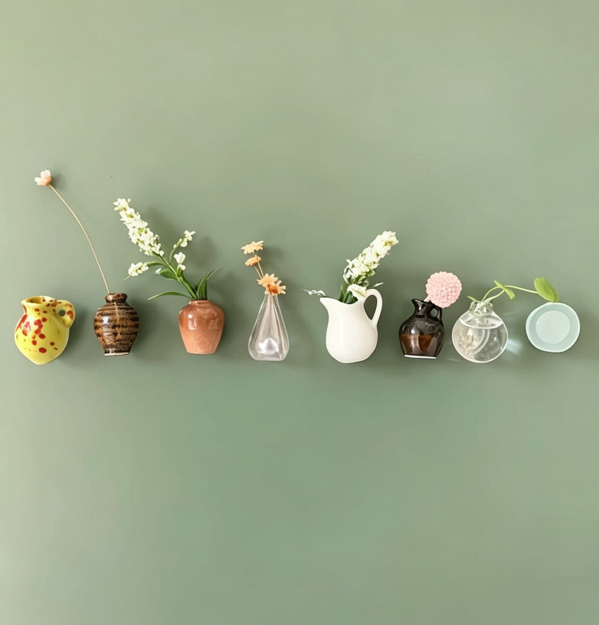 [4-Pack] Cute Ceramic Fridge Magnets – 8-Piece DIY Flower Set for Refrigerator & Home Decoration