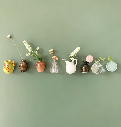 [4-Pack] Cute Ceramic Fridge Magnets – 8-Piece DIY Flower Set for Refrigerator & Home Decoration