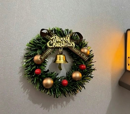 Mini Christmas Wreath Fridge Magnets – Festive Holiday Decor
