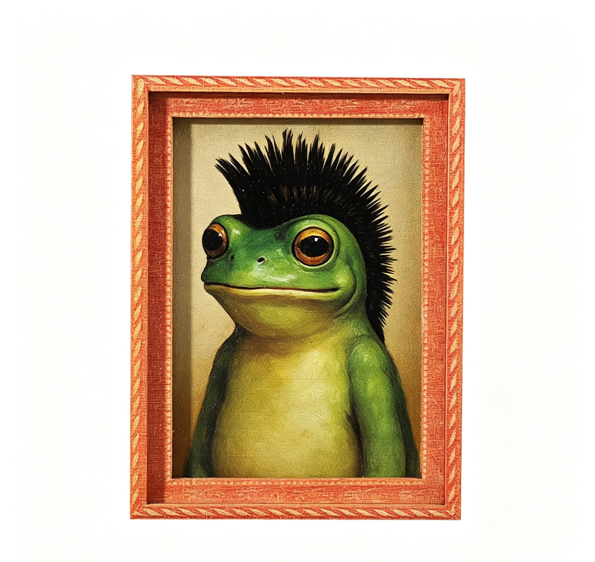 [3-Pack]  Funny Frog Magnet, Mini Fridge Magnet with Green Frog & Haircut Design, Modern Kitchen Decor, Durable Wood Construction for Refrigerator, Fridge, Refrigerator Decorating Magnet, Decorative Fridge Magnets