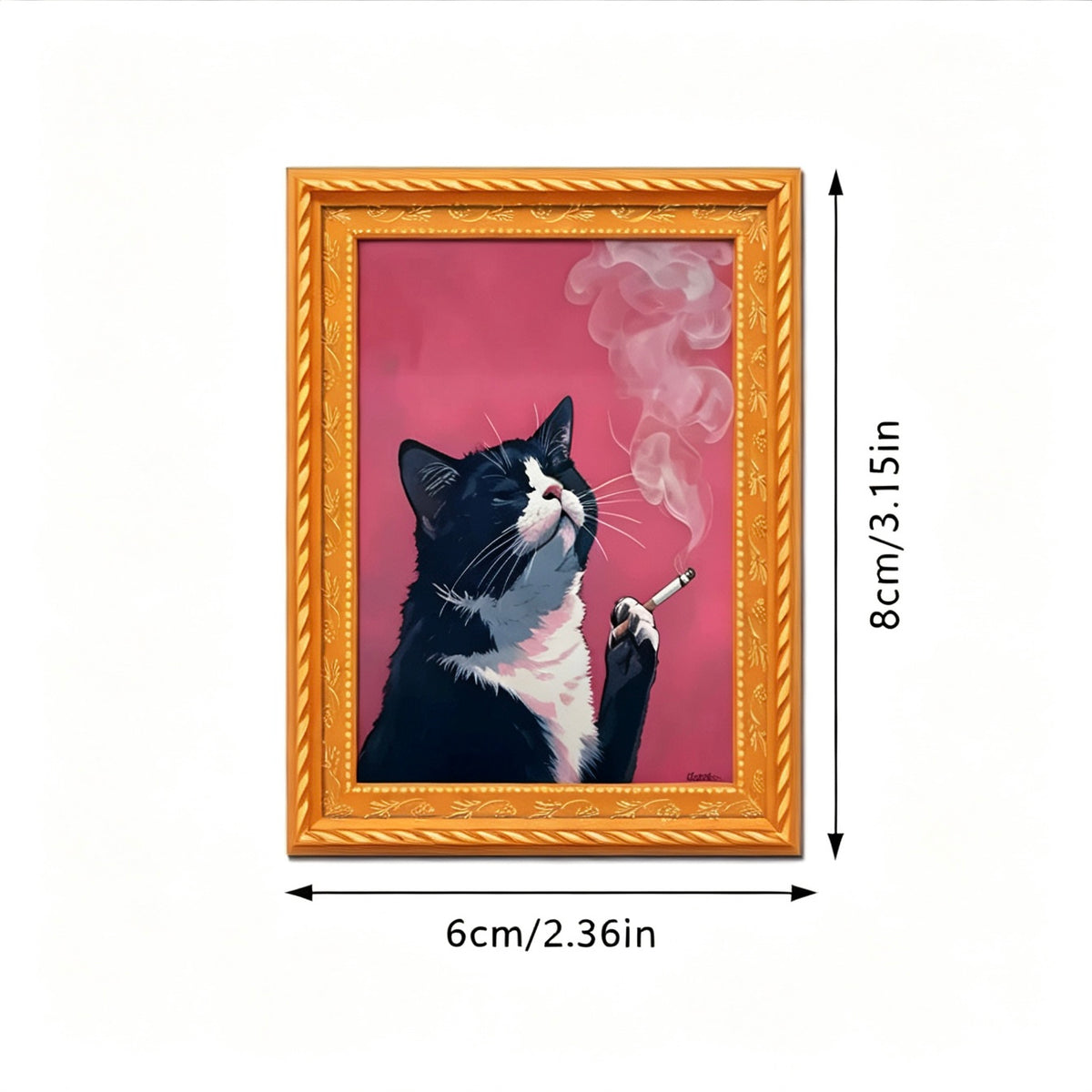 [2-Pack] Cute Cat Refrigerator Magnets Adorable Black & White Cat Design with Pink Accents Durable Bamboo Material Perfect for Home Office Decor Holiday Gifts and Kitchen Accessories Cat Accessories