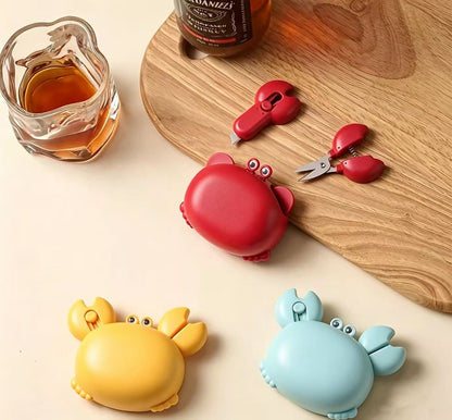 [3-Pack] 3-in-1 Fun Multi-functional Crab Bottle Opener, Fridge Magnet, Box Cutter, and Cartoon Portable Magnetic Scissors